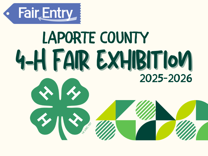 Logo for 2026 LaPorte County Fair 4-H Exhibition